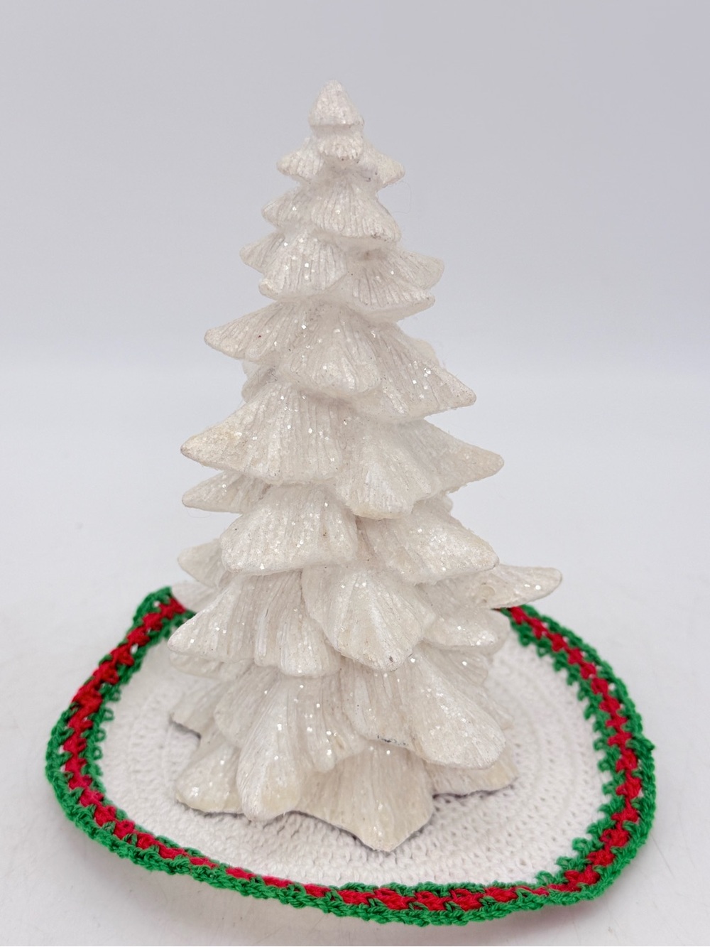 Bowring White Glitter Ceramic Holiday Tree Décor